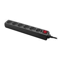 LogiLink LPS202B - 1,4 m - Tipo F - IP20 - Nero - TÜV - GS - 6 presa(e) AC