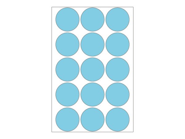 HERMA 2273 - Blu - Cerchio - Cellulosa - Carta - 32 fogli - 11,1 cm - 17 cm