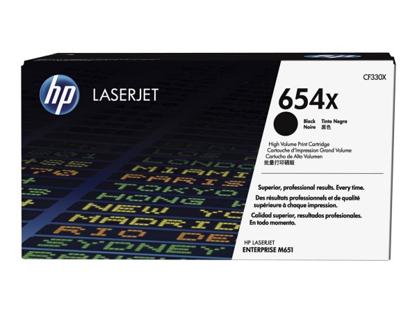 HP Cartuccia Toner originale nero ad alta capacità LaserJet 654X - 20500 pagine - Nero - 1 pz