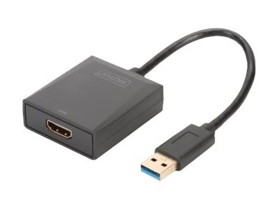 DIGITUS Adattatore grafico da USB-A 3.2 Gen 1 a HDMI - 1920 x 1080 Pixel - 1080p - Nero - Blister -