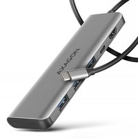 AXAGON HMC-5H USB-C 3.2 Gen 1 hub 3x USB-A 4K HDMI PD 100W - Silber
