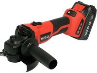 Yato šlifuoklis kampinis 18V reguliuojamos apsukos 2x4,0Ah