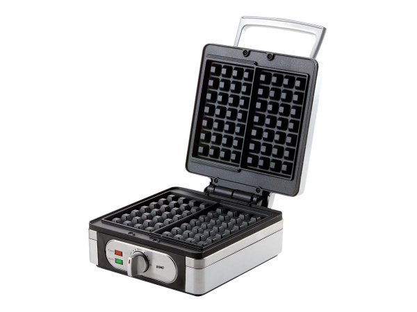 Domo DO 9047 W - 2 waffle - Rettangolare - Argento - 2,6 cm - Metallo - 1400 W