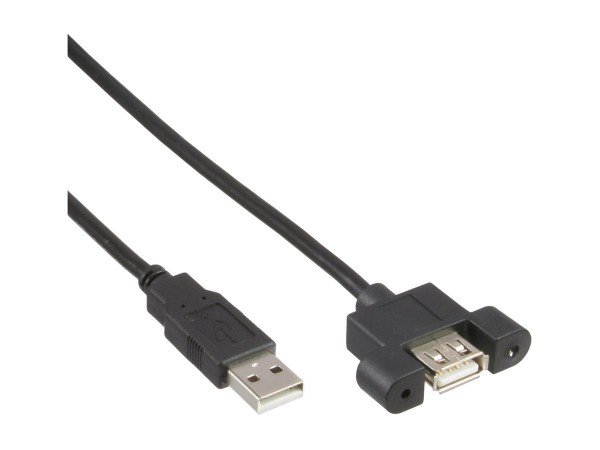 InLine Cavo USB 2.0 pannello A femmina / A maschio - 0,6m