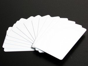 Evolis Classic Blank Cards - Karten - 30 mil - weiß - 100 Karte n Packung mit 5