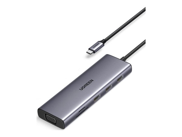 Ugreen USB-C Hub 10 in 1 Adapter Grau