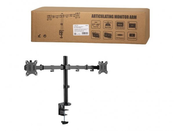 LogiLink BP0098 - Morsa - 8 kg - 43,2 cm (17") - 81,3 cm (32") - 100 x 100 mm - Nero