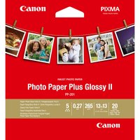 Canon PIXMA Photo Paper Plus Glossy II PP-201 A4 Photo paper - 265 g/m² - 130x130 mm - 20 foglio