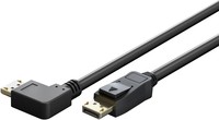 Goobay Kabel DisplayPort Stecker 90°> Stecker 8K 144Hz schwarz 1 - Cavo - Digitale/display/video