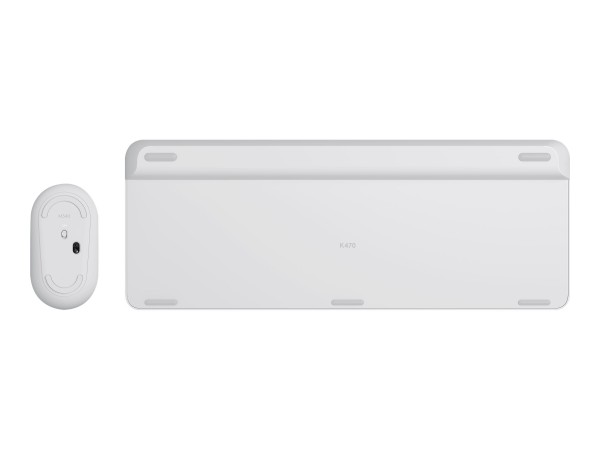 Logitech 920-009191 - Full-size (100%) - Wireless - RF Wireless - AZERTY - Bianco - Mouse incluso