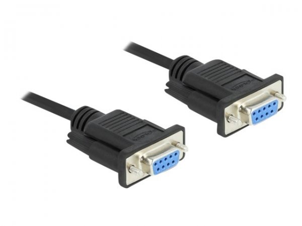 Delock Seriell Kabel RS-232 Sub-D9 Buchse zu Nullmodemmit sch malem Steckergehäuse - Cavo - Digitale