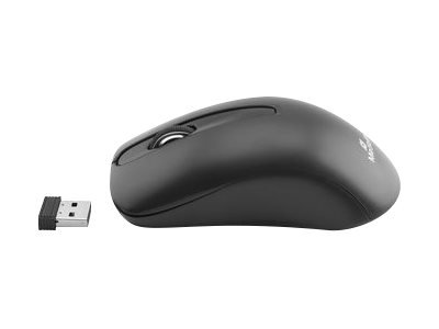 MEDIARANGE MROS209 - Mano destra - Ottico - RF Wireless - 1200 DPI - Nero