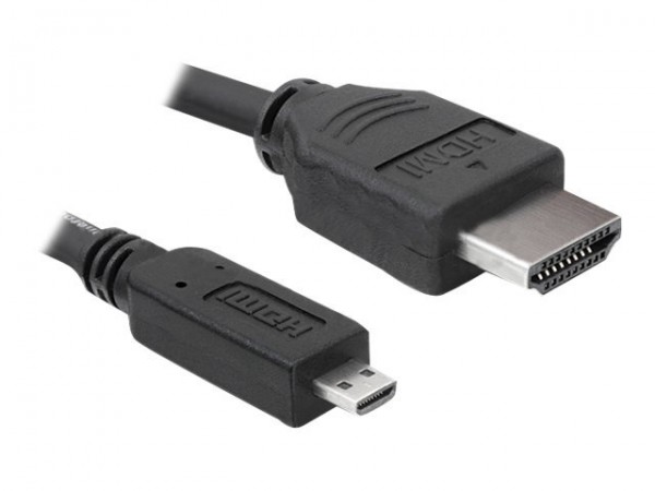 Delock HDMI Kabel Ethernet A -> micro D St/St - Cavo - Audio/multimedia