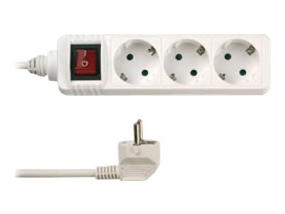 REV Ritter REV 0512351555 - 1,4 m - Interno - Type F (CEE 7/4) - Non gestito - Bianco - 3 presa(e) A