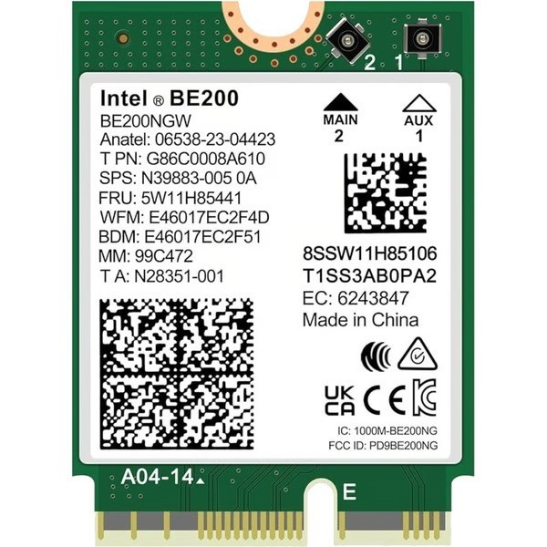 Intel Wi-Fi 7 Be200 - Netzwerkadapter - M.2 2230 - Nic - WLAN