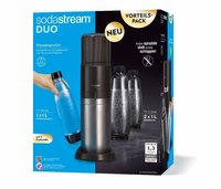 SodaStream DUO - Nero - Acciaio inossidabile - Vetro - 1 L - 60 L - 155 mm - 280 mm