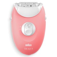 Braun Silk-épil 3 SES 3-176 - Rosa - Bianco - 20 pinzette - Rasatura - Germania - AC - 100 - 240 V