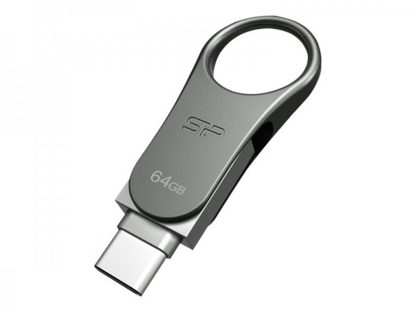 Silicon Power Mobile C80 - 64 GB - USB Type-A / USB Type-C - 3.2 Gen 1 (3.1 Gen 1) - Senza coperchio