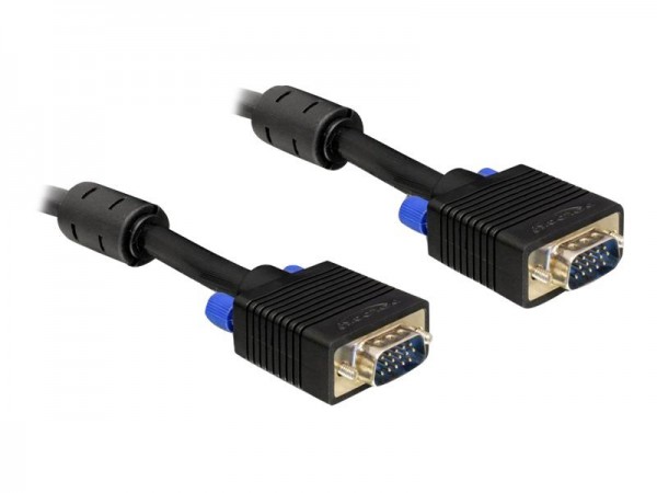 Delock 1m VGA Cable - 1 m - VGA (D-Sub) - VGA (D-Sub) - Nero - Maschio/Maschio
