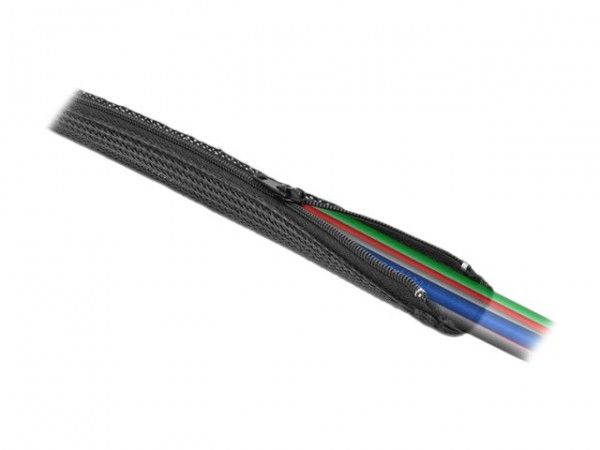 Delock Manicotto intrecciato con cerniera lampo 1 m x 50 mm nero - Nero - Poliestere - -50 - 150 °C