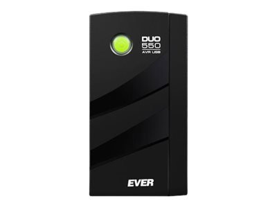 EVER DUO 550 AVR USB - A linea interattiva - 0,55 kVA - 330 W - Sinusoidale - 162 V - 290 V