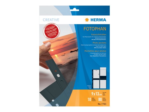 HERMA 7783 - 90 x 130 mm - Nero - Trasparente - Polipropilene (PP) - Ritratto - 230 mm - 310 mm