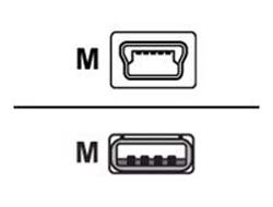 Zebra USB2.0 - miniUSB2.0 - USB A - Mini-USB B - USB 2.0 - Maschio/Maschio - 0,48 Gbit/s