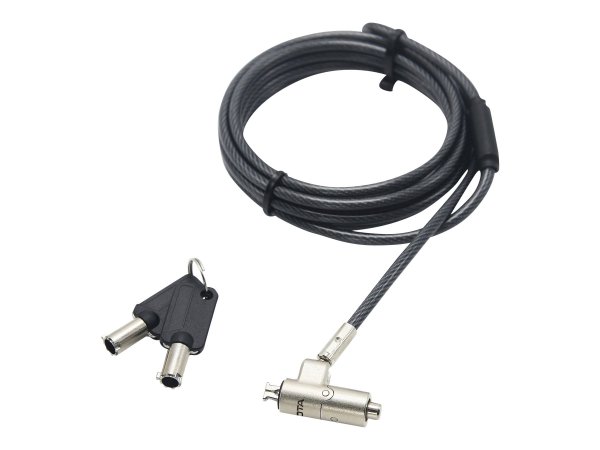 Dicota D31886 - 2 m - Kensington - 2 Chiavi - Gomma - Zinco acciaio - Nero - Argento