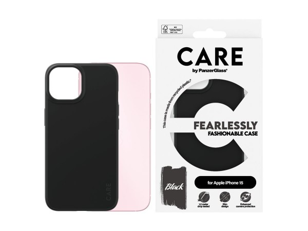 PanzerGlass CARE by Case Fashion Black iPhone 15