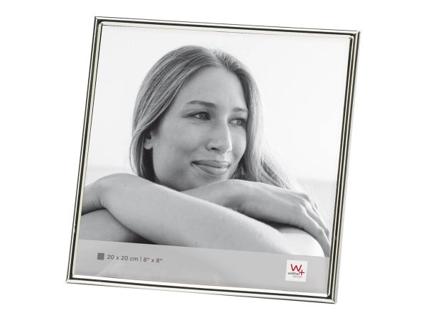 walther design WD220S - Cornice per foto singola - Argento - 20 x 20 cm - Quadrato - Ritratto - 216