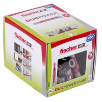 fischer DUOPOWER 10 x 80 - Mattone - Cemento - Foam concrete - Pannello in fibra di gesso - Muratura
