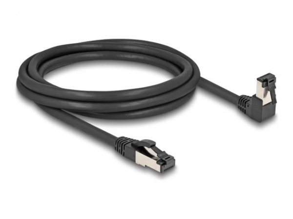 Delock RJ45 Netzwerkkabel Cat.8.1 S/FTP 90° unten gewinkelt gerade - Cavo - Rete