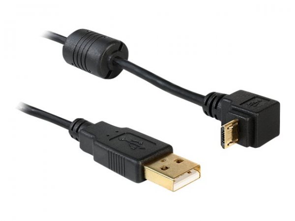 Delock USB2.0 1m - 1 m - USB A - Micro-USB B - USB 2.0 - Maschio/Maschio - Nero