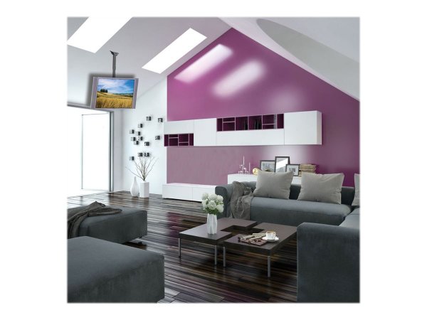 Techly Teleskop Universal Deckenhalterung für 1 Led Lcd Tv 37""-70"" langer