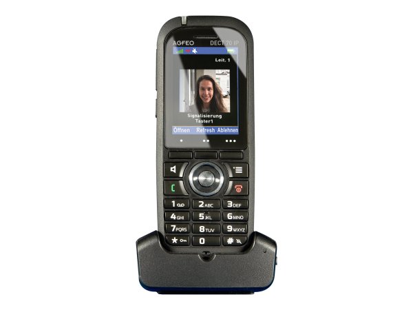 AGFEO DECT 70 IP - IP Phone - Nero - Cornetta wireless - 250 voci - TFT - 5,08 cm (2")