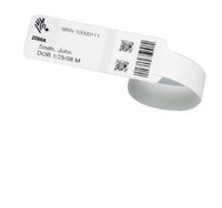 Zebra 10031289K - Braccialetti da ospedale - Bianco - Nylon - 15,2 cm (6")