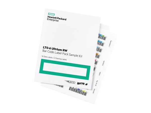HPE LTO-6 Ultrium RW Bar Code Label Pack - LTO - 75 TB - 30 anno/i - 545 kbit/pollice - 1,26 cm - 10