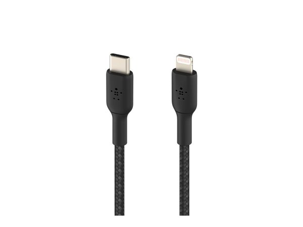 Belkin CAA004BT1MBK - 1 m - Lightning - USB C - Maschio - Maschio - Nero