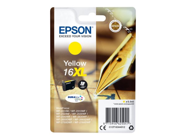 Epson Pen and crossword Cartuccia Penna e cruciverba Giallo Inchiostri DURABrite Ultra 16XL - Resa e