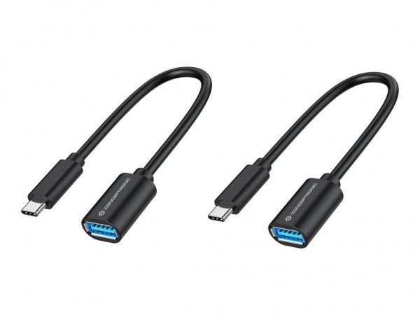 Conceptronic ABBY11B - 0,2 m - USB C - USB A - USB 3.2 Gen 1 (3.1 Gen 1) - 5 Gbit/s - Nero