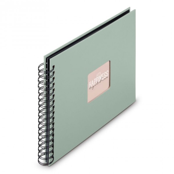 Hama Spiral-Album Fine Art 50 schwarze Seiten Salbei - Bürokleinmaterial