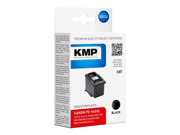 KMP C87 Tintenpatrone schwarz kompatibel mit Canon PG-540 XL - Compatibile - Rinnovato