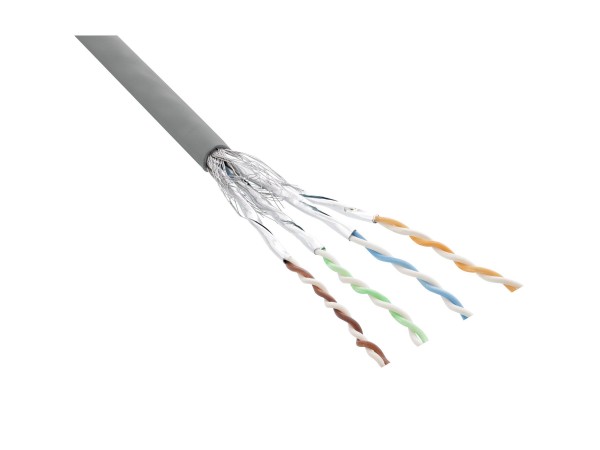 InLine Matassa Cavo Cat.6 - S/FTP(PiMF) - AWG27 - PVC - CU - grigio - 100m