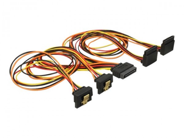 Delock 60155 - 0,5 m - 4 x SATA 15-pin - SATA a 15 pin - Maschio - Femmina - Oro