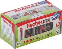 fischer DUOPOWER 5 x 25 LD - Rotondo - Plastica - 2,5 cm - 5 mm - 3,5 cm - 100 pz
