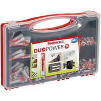 fischer 535973 - Tassello a muro - Plastica - Grigio - Rosso - 280 pz - Scatola - 30 x DuoPower 5 x