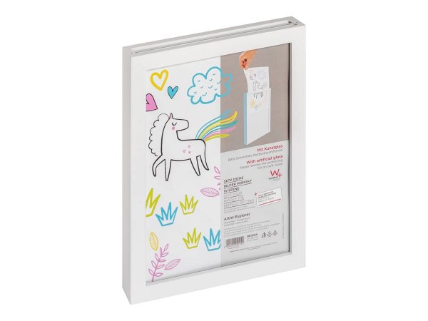 walther design Explorer Holz 21x29.7 Kunstglas Einsteckschlitz MB130W - Cornice/album