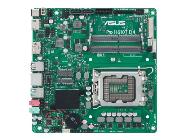ASUS Pro H610T D4-CSM - Intel - LGA 1700 - Intel® Celeron® - Intel® Core™ i3 - Intel® Core™ i5 - Int