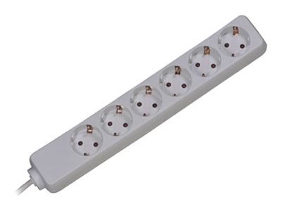 Bachmann Surge protector - 3m - 6 presa(e) AC - 250 V - 3600 W - Bianco - 3 m - 520 g