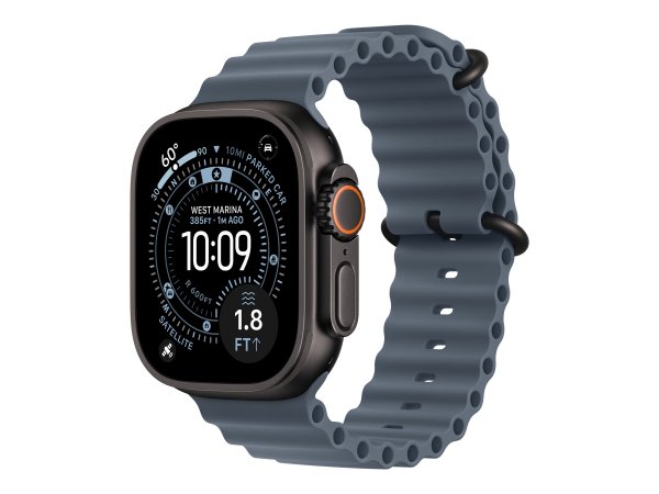 Apple Ocean Band Anchor Blue Black Titanium